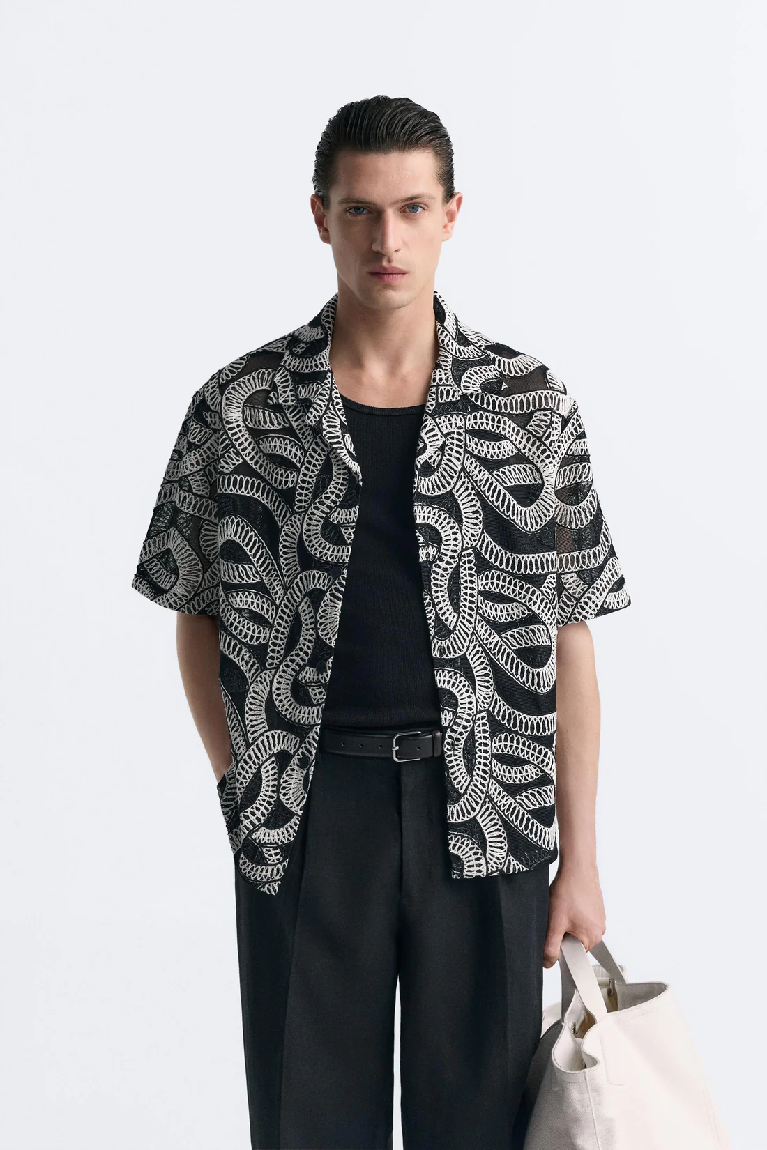 Contrast Jacquard Shirt