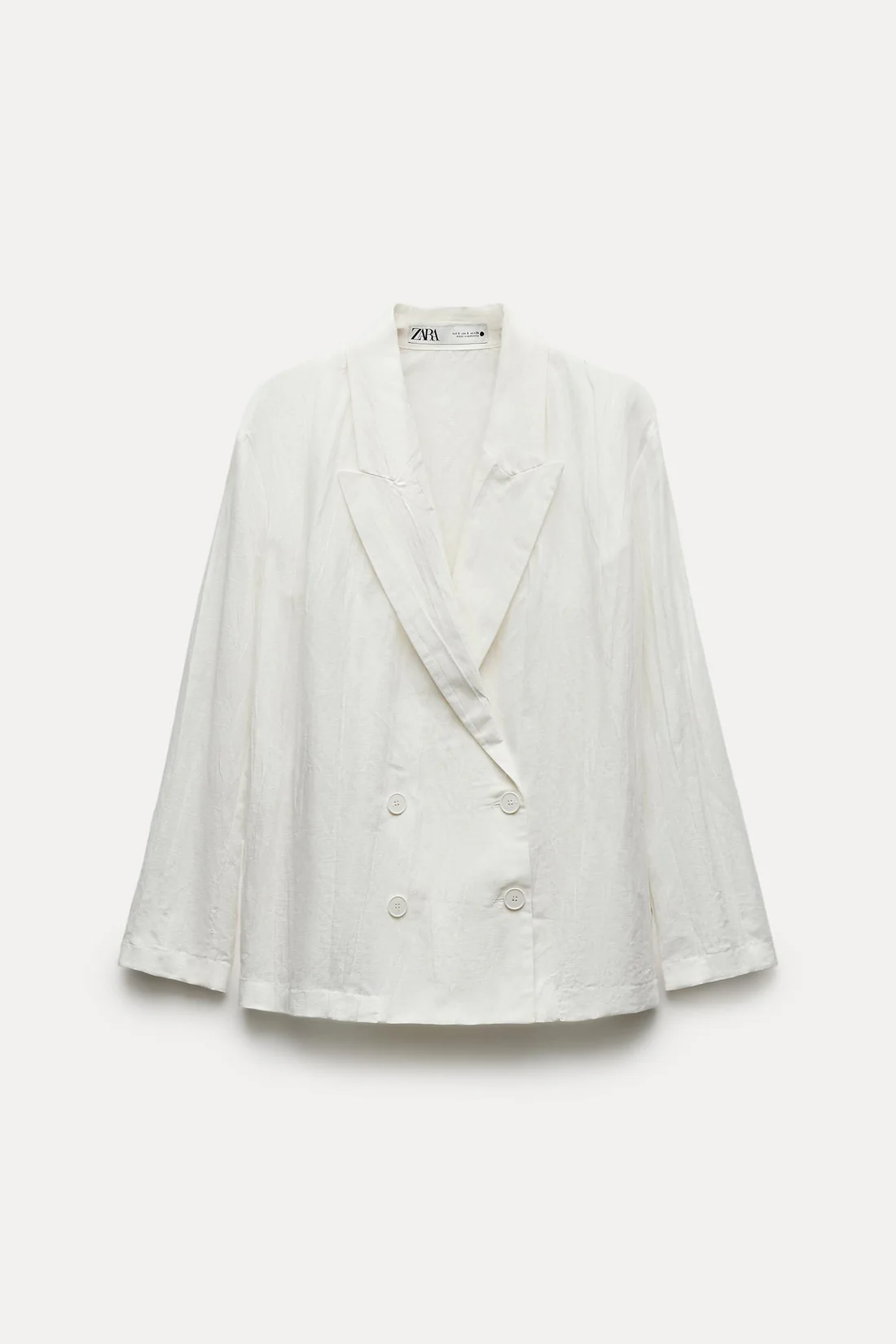 Zw Collection Creased Linen Blend Blazer