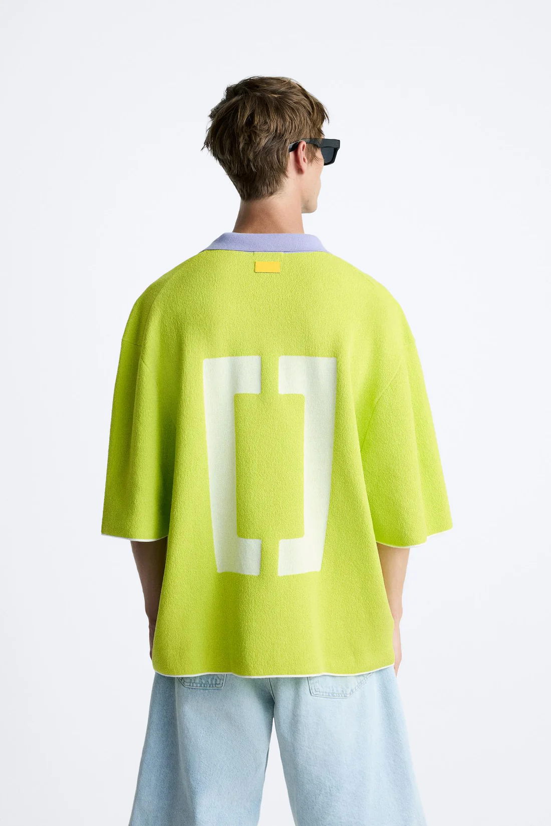 Oversize Polo Shirt With Contrast Detail