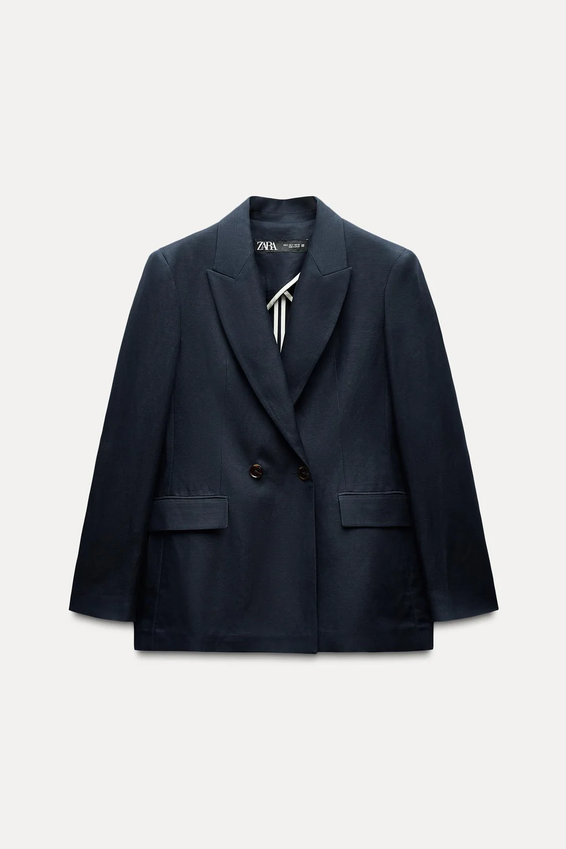 Double-breasted Linen Blend Blazer