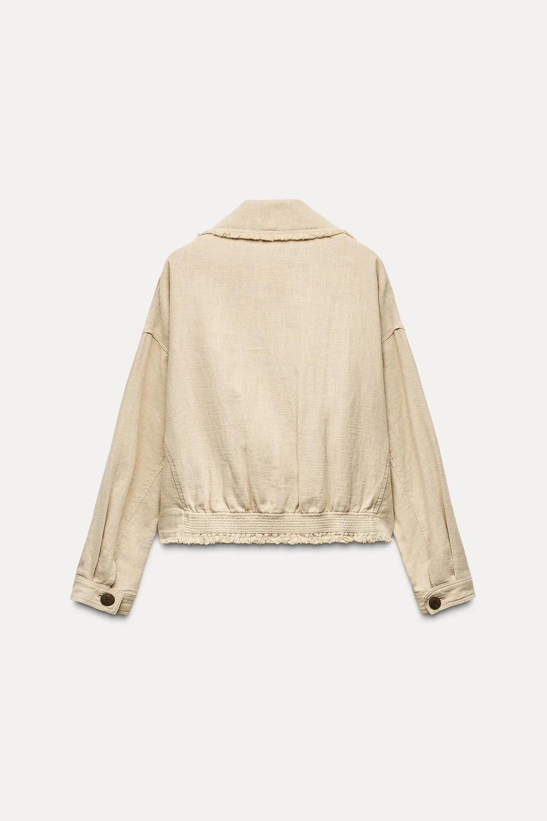 Cropped Frayed Jacket